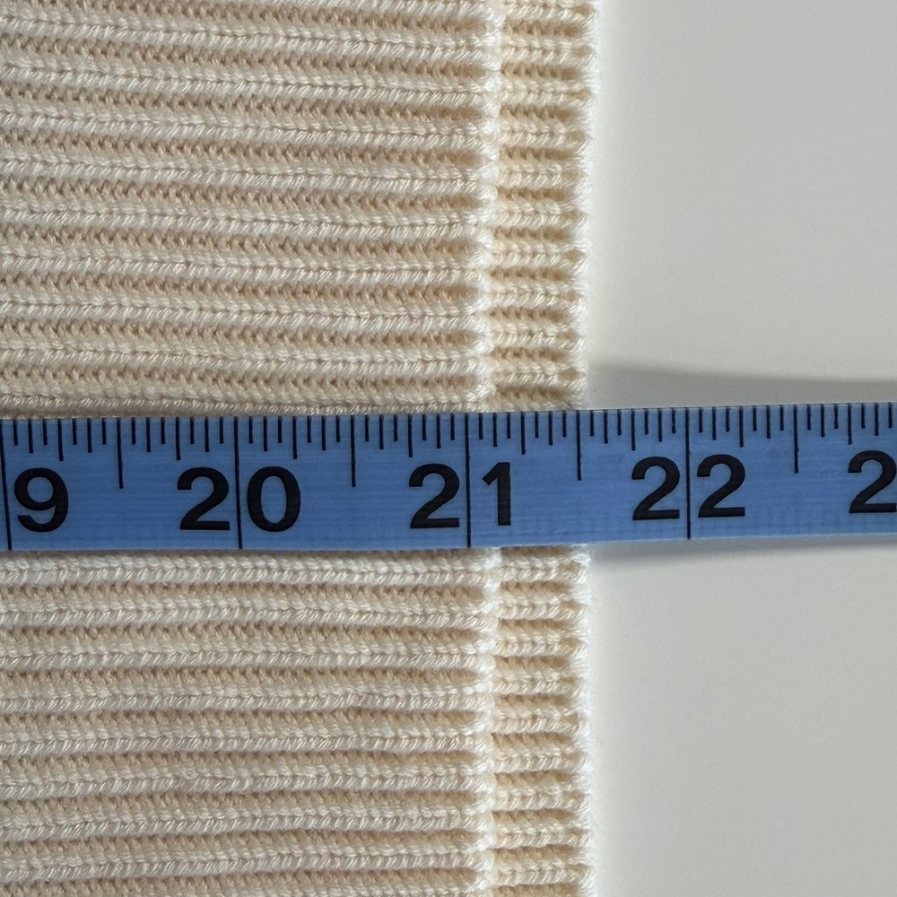 Zara Knit V-Neck Black Cream Striped Sweater Size Small - Picture 10 of 10